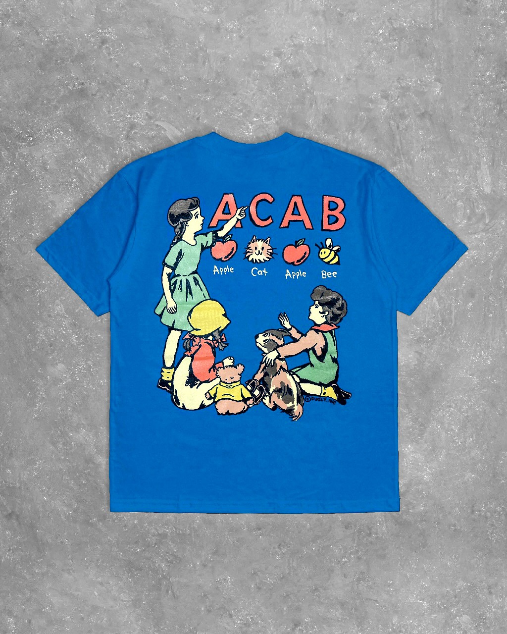 Mens Fashion Style Images - Retro style blue cartoon ACAB Image