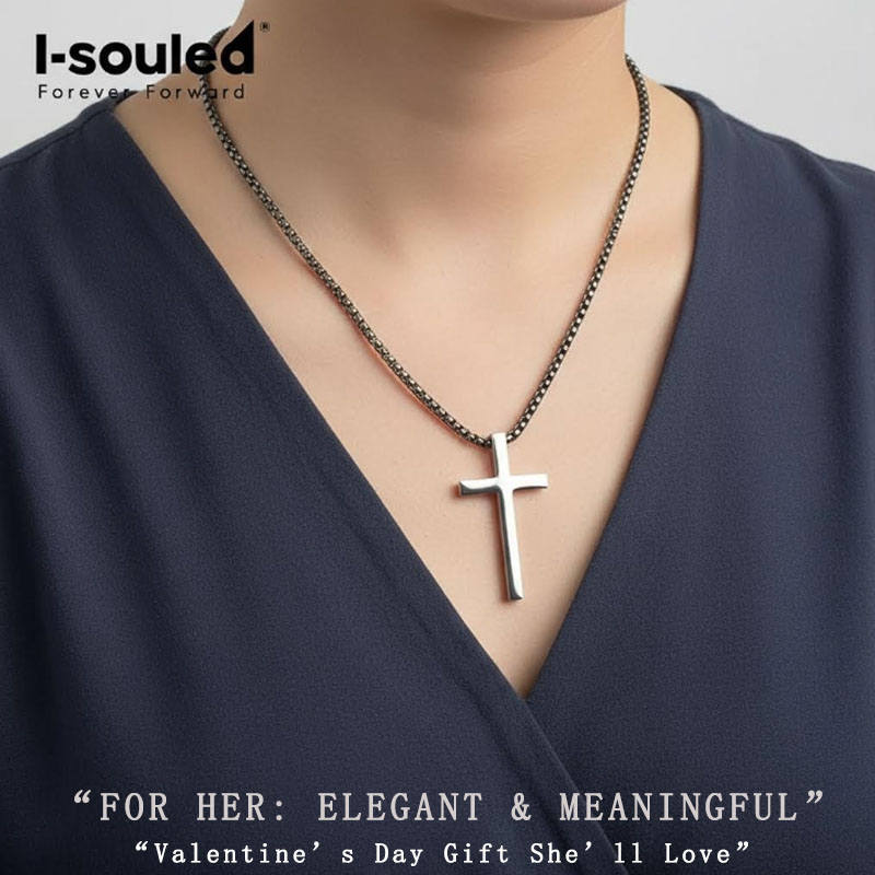 Men'S Fashion Today - Pure Titanium Cross Pendant Necklace for