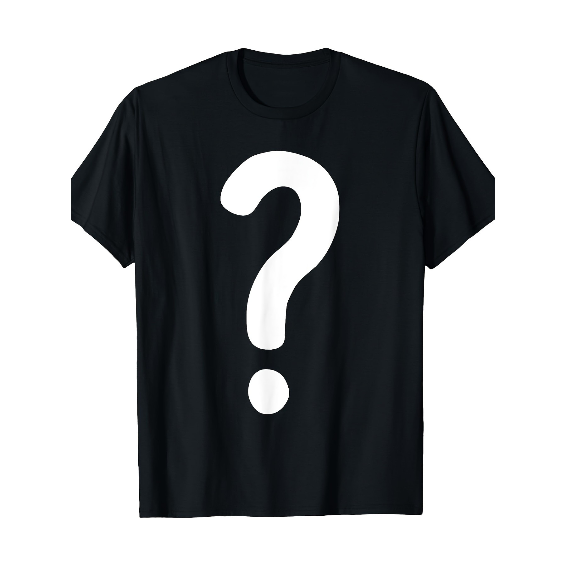 Men'S Fashion Questions - Question Mark Graphic Tee Minimalist Round