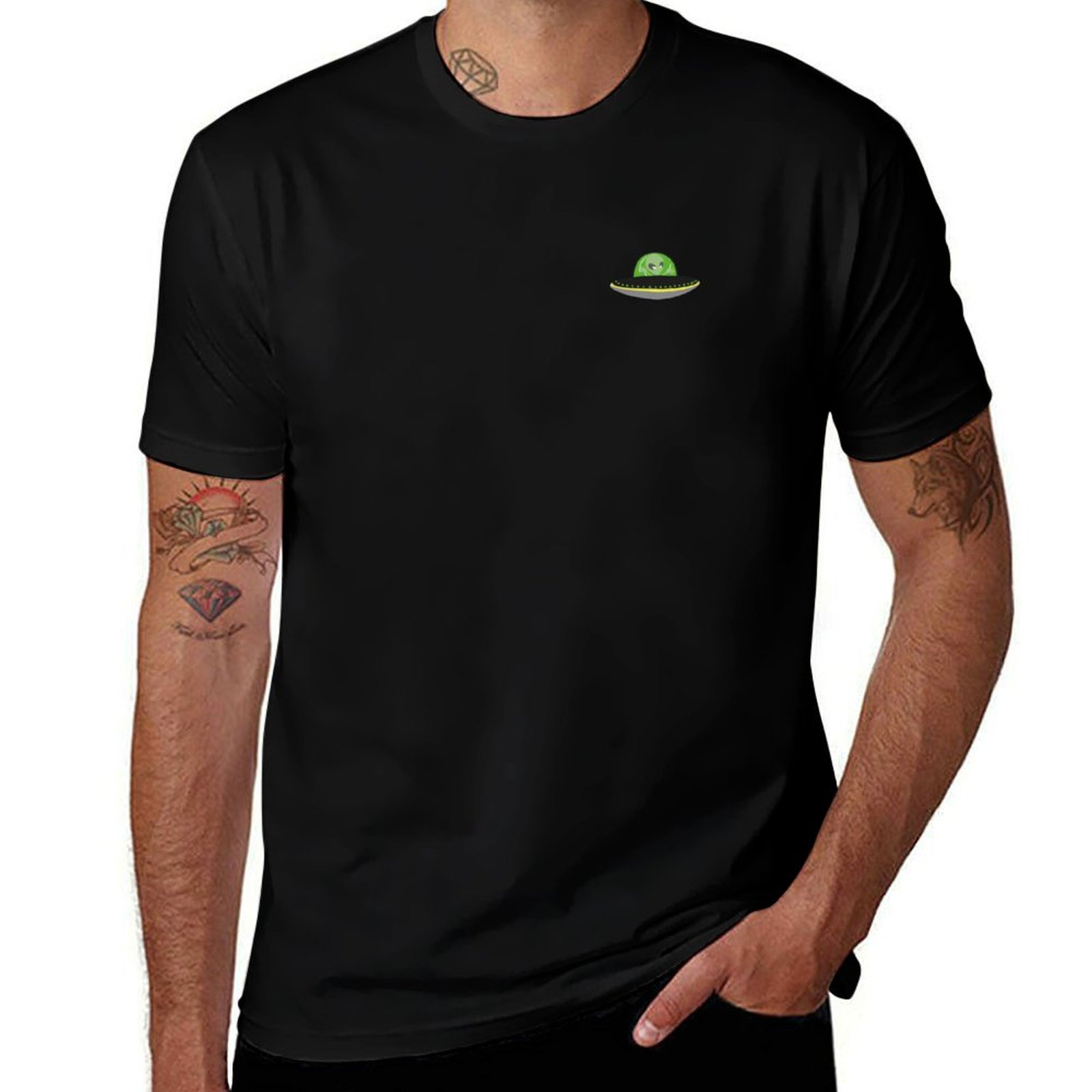 Men'S Fashion Questions - UFO Questioning! T-Shirt Street Fashion Casual