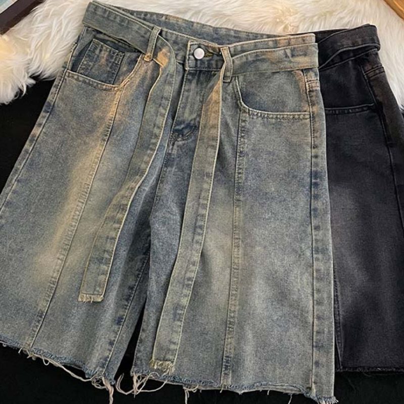 Summer Thin Fringed Denim Shor - Men'S Fashion Loose Pants incelemesi ve fiyatı