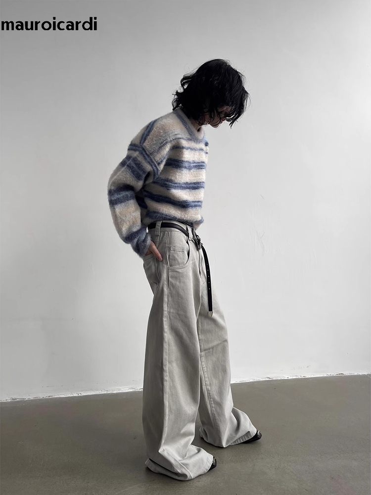 Mauroicardi Autumn Grey Flowy  - Mens Fashion Dark Grey Pants incelemesi ve fiyatı