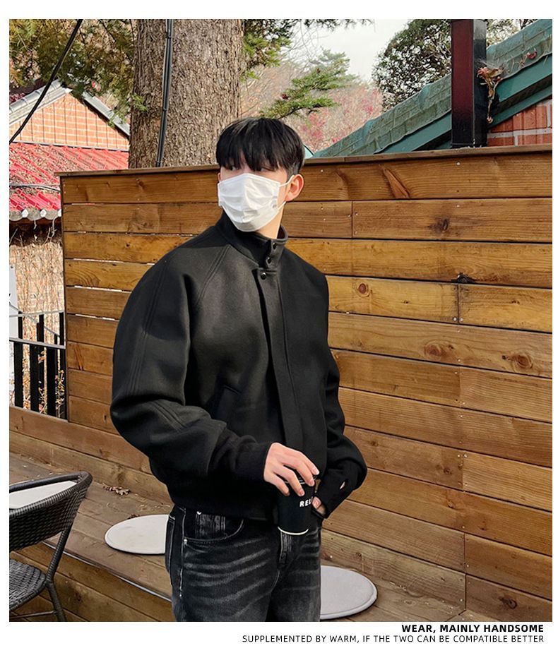 Wool Blend Jacket Man High Qua - Mens Fashion Style Images incelemesi ve fiyatı