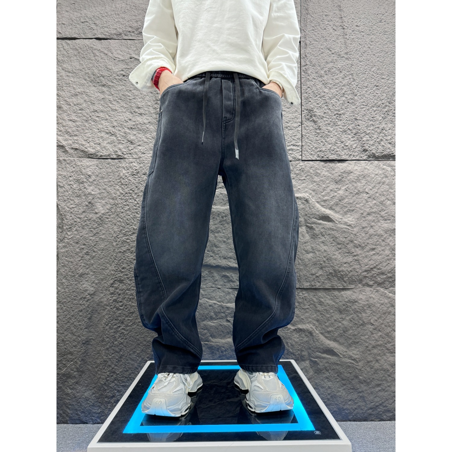 New Men's Jeans Dark Grey Pant - Mens Fashion Dark Grey Pants incelemesi ve fiyatı
