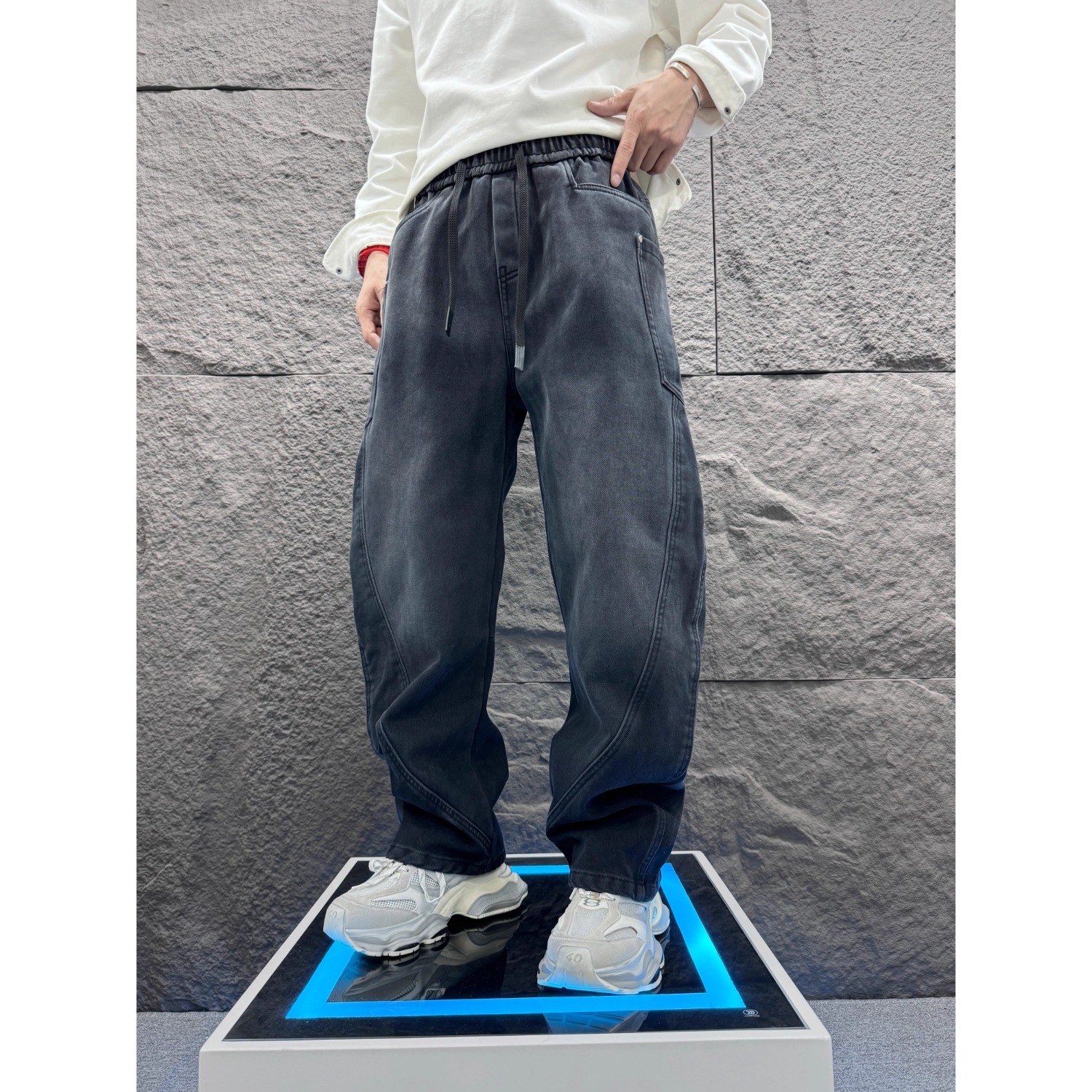 New Men's Jeans Dark Grey Pant - Mens Fashion Dark Grey Pants incelemesi ve fiyatı