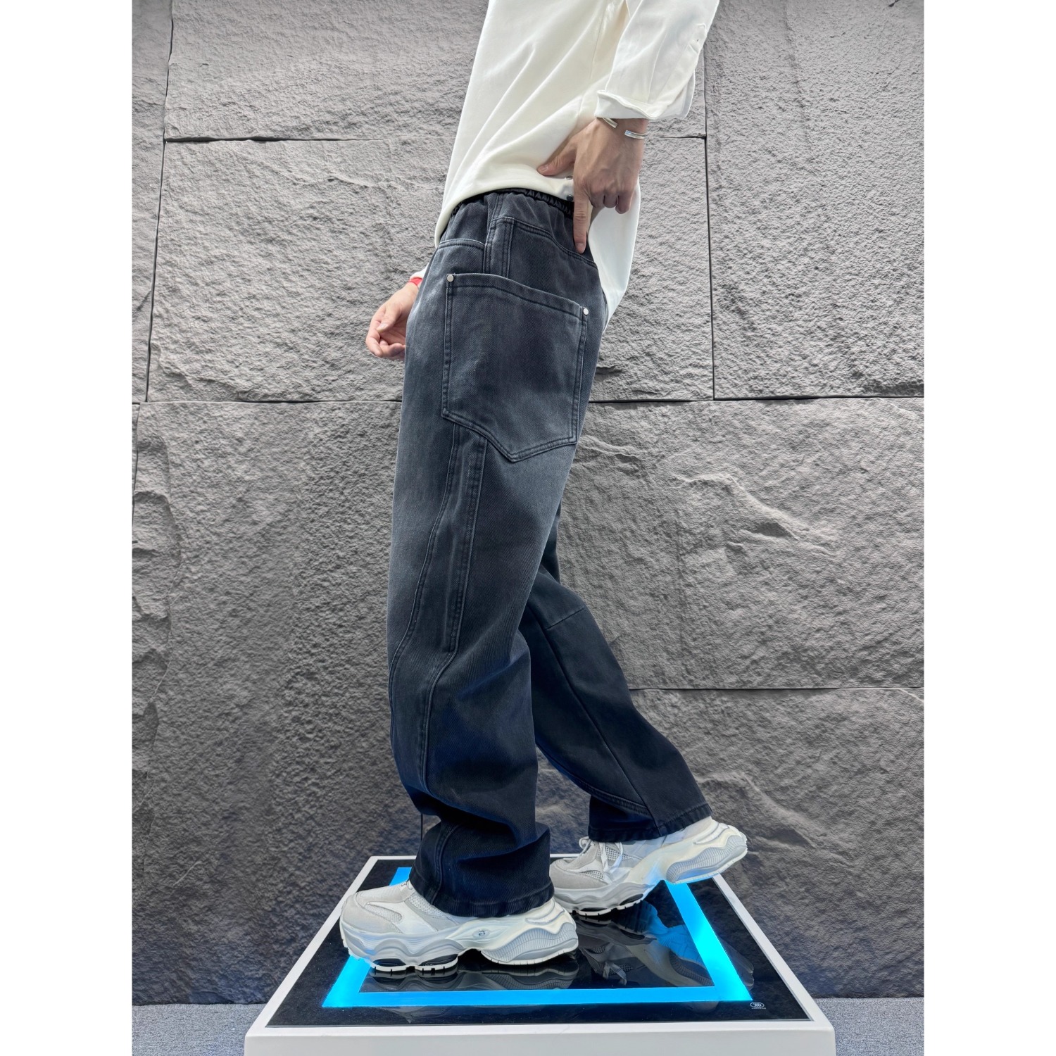 New Men's Jeans Dark Grey Pant - Mens Fashion Dark Grey Pants incelemesi ve fiyatı