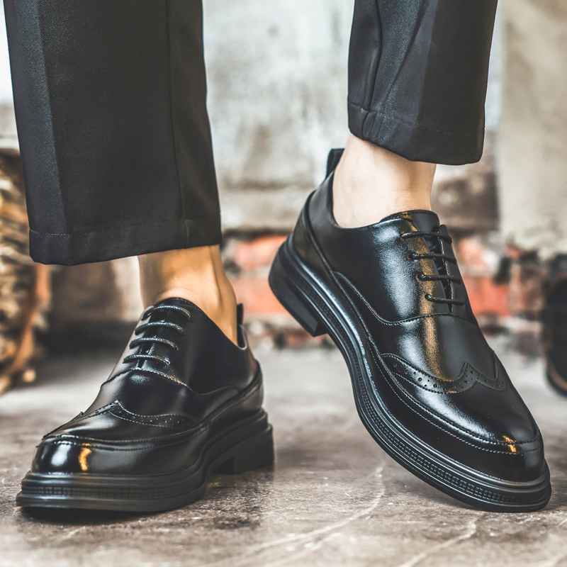 Men's Height Increasing Leathe - Oxford Shoes Brogue incelemesi ve fiyatı