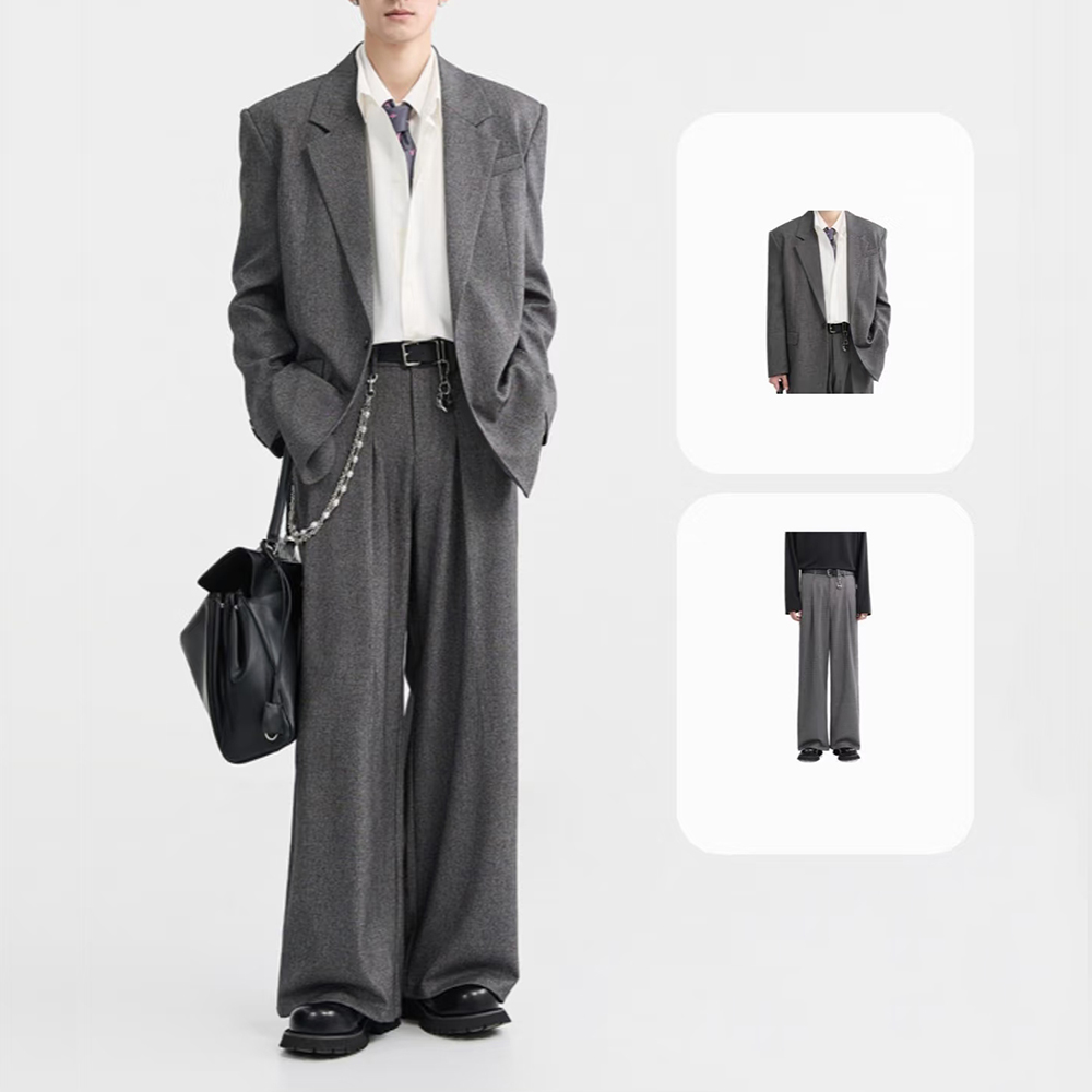 Fashion Dark Grey Loose Men's  - Mens Fashion Dark Grey Pants incelemesi ve fiyatı