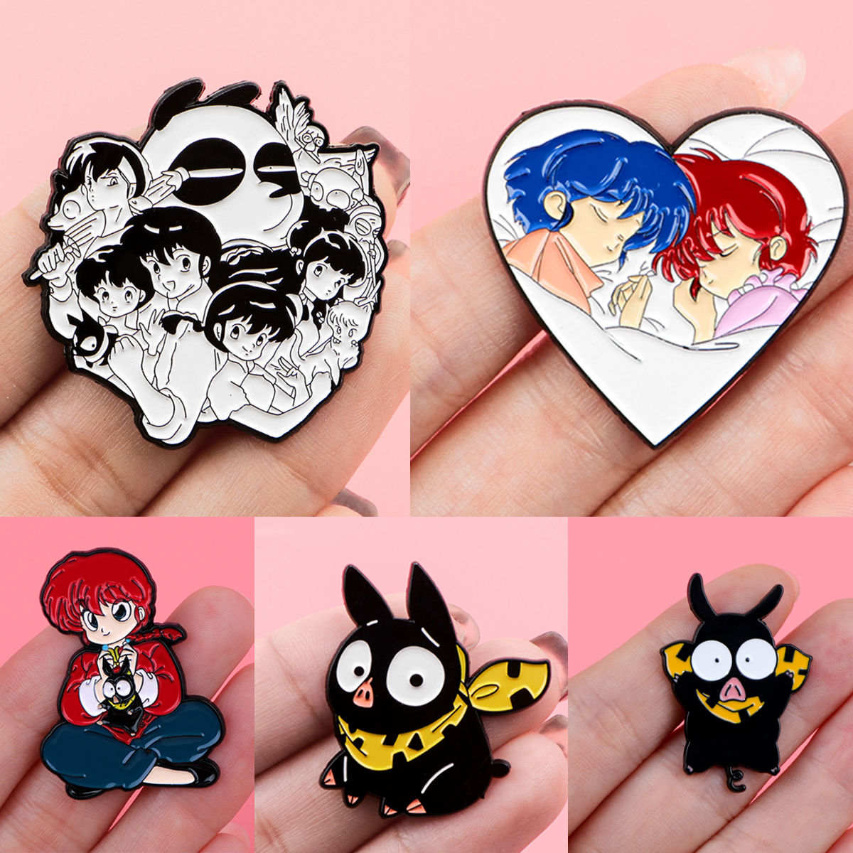 Cartoon Pigs Enamel Pin Brooch - Mens Fashion Blog incelemesi ve fiyatı