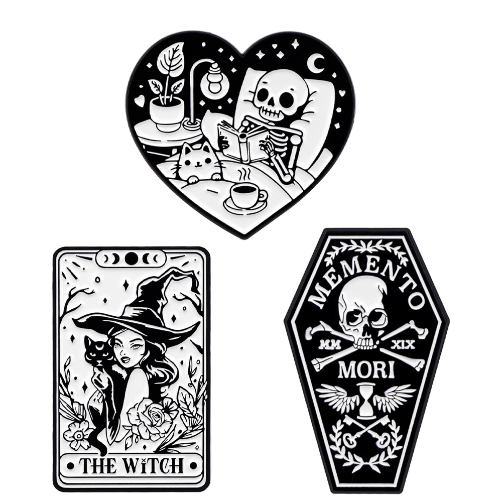 Skeleton Enamel Pins Witch Bro - Mens Fashion Blog incelemesi ve fiyatı