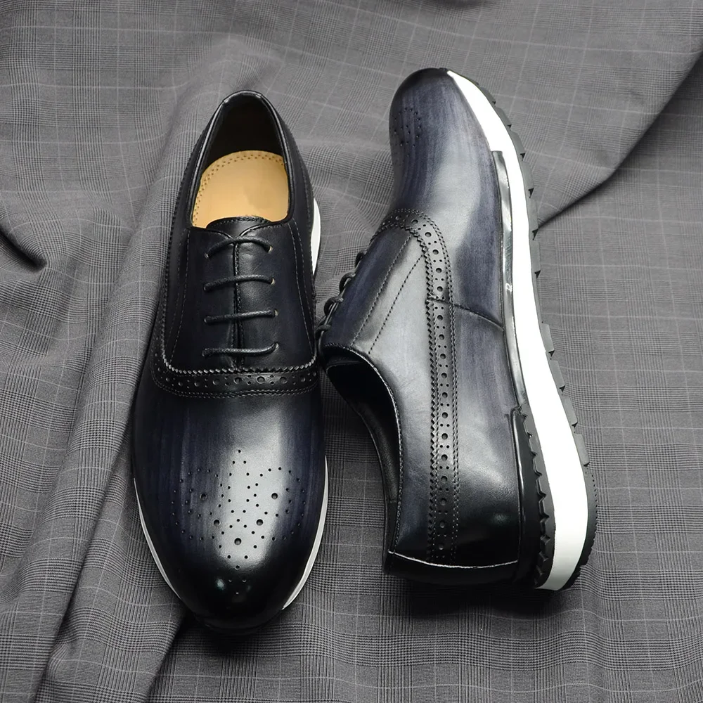 10 Colors Handmade Genuine Lea - Oxford Shoes Brogue incelemesi ve fiyatı