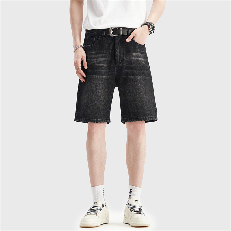 Summer Thin Black Denim Shorts - Men'S Fashion Loose Pants incelemesi ve fiyatı