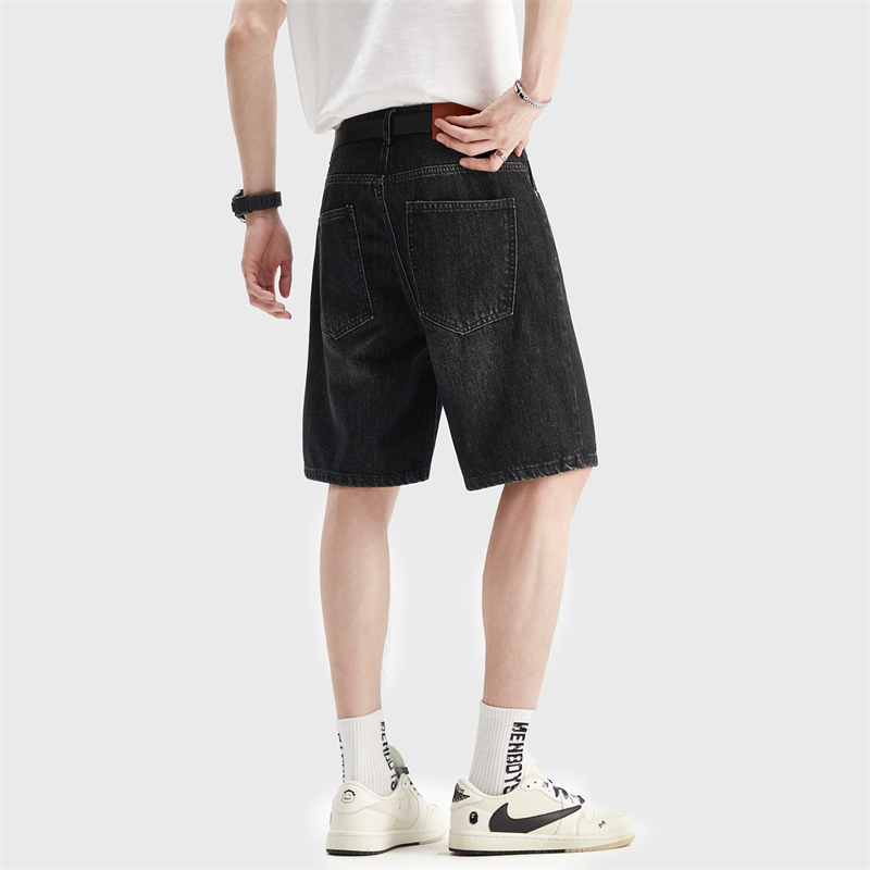 Summer Thin Black Denim Shorts - Men'S Fashion Loose Pants incelemesi ve fiyatı