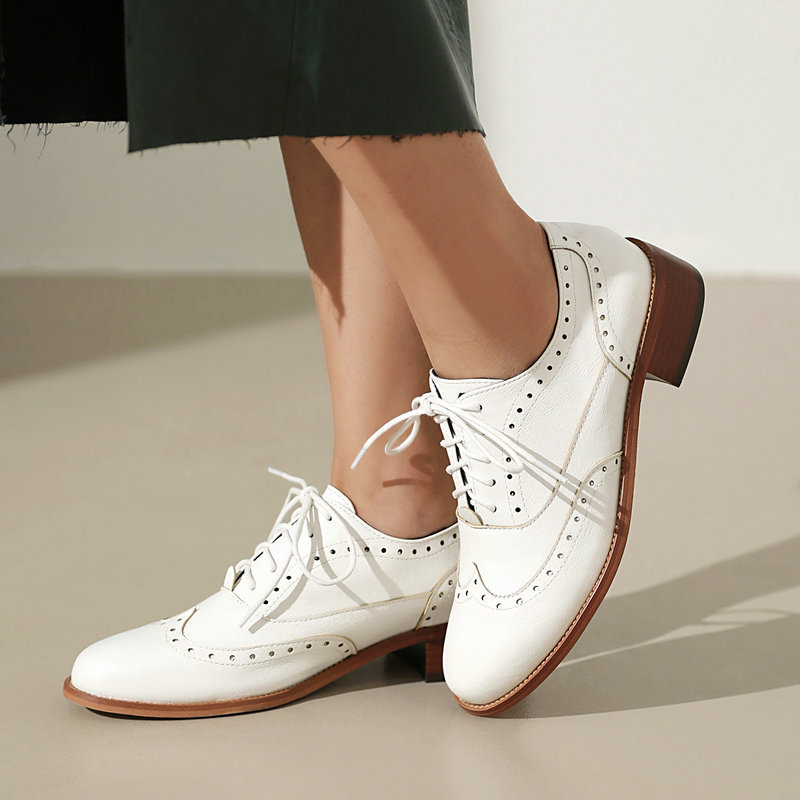 Brogue Oxford Shoes Women Lace - Oxford Shoes Brogue incelemesi ve fiyatı