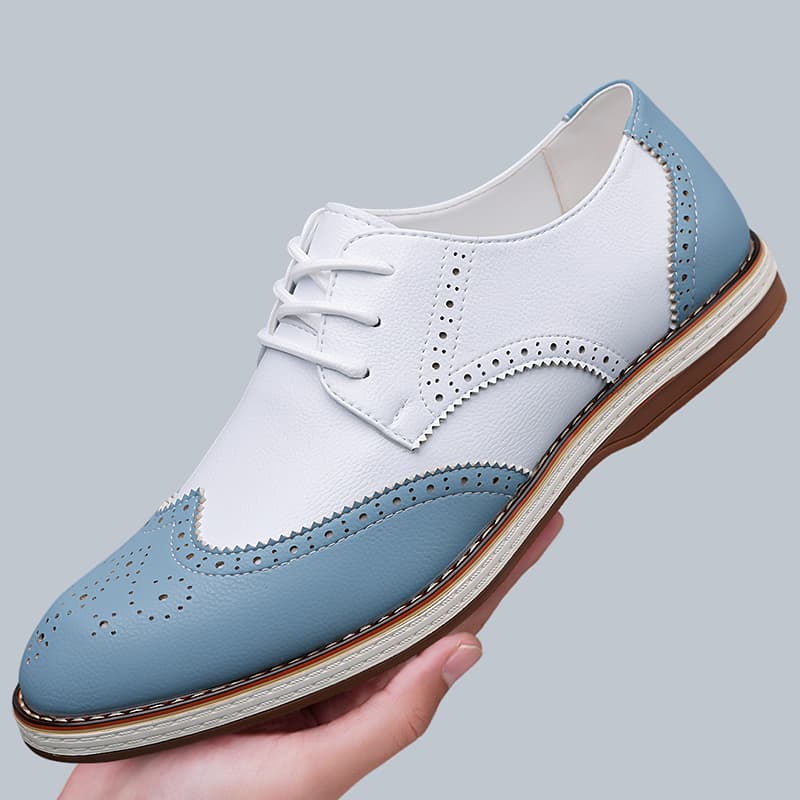 Mens White Blue Two Tone Brogu - Oxford Shoes Brogue incelemesi ve fiyatı
