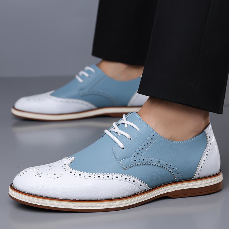Mens White Blue Two Tone Brogu - Oxford Shoes Brogue incelemesi ve fiyatı