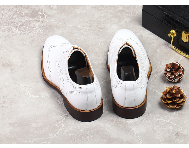 White Concise Wear-Resistant G - Oxford Shoes Brogue incelemesi ve fiyatı