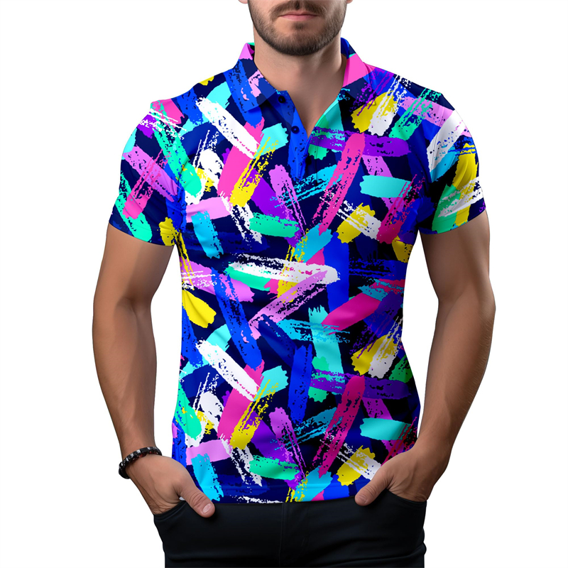 2024 New 3d Print Polo Shirt F - Men'S Fashion Golf Clothing incelemesi ve fiyatı