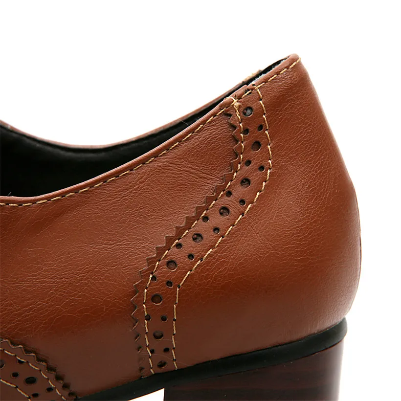 British Women Oxfords High Blo - Oxford Shoes Brogue incelemesi ve fiyatı