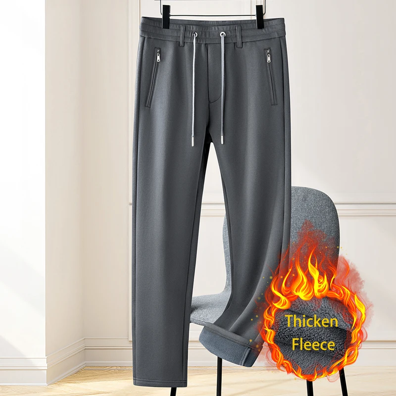 Sweat Pants Men Fleece Autumn  - Mens Fashion Dark Grey Pants incelemesi ve fiyatı