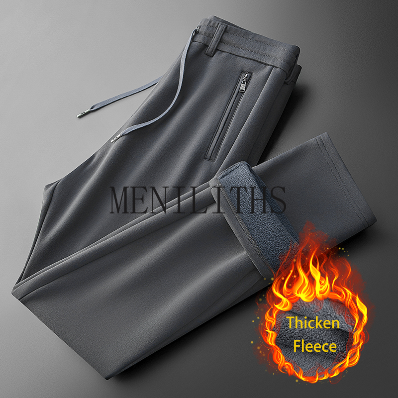 Sweat Pants Men Fleece Autumn  - Mens Fashion Dark Grey Pants incelemesi ve fiyatı