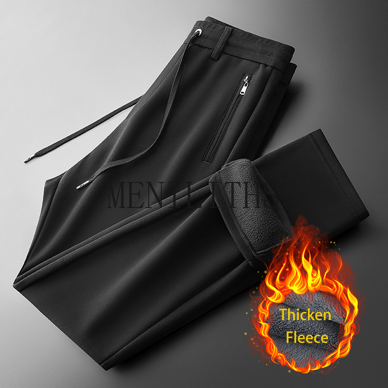 Sweat Pants Men Fleece Autumn  - Mens Fashion Dark Grey Pants incelemesi ve fiyatı