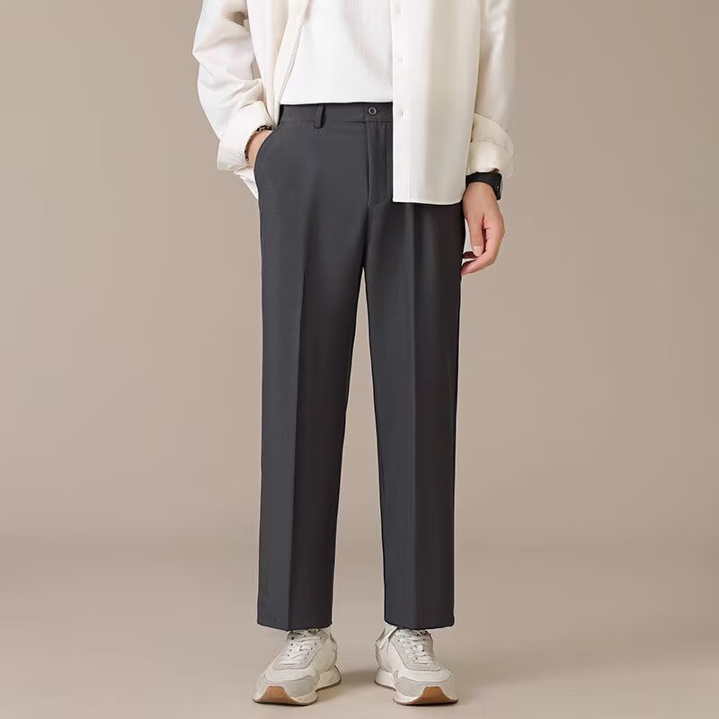 Fashion Men Baggy Concise Ankl - Mens Fashion Dark Grey Pants incelemesi ve fiyatı