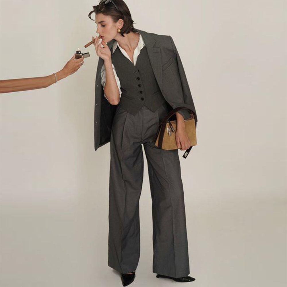 Dark Grey Men Suits High Quali - Mens Fashion Dark Grey Pants incelemesi ve fiyatı