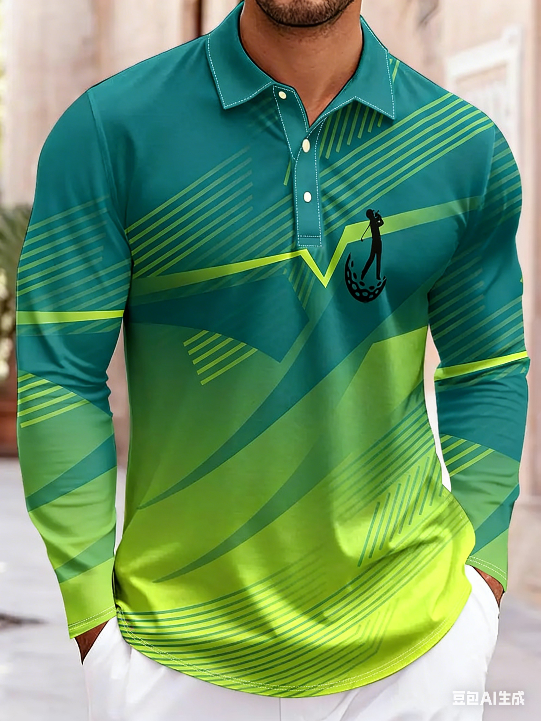 Fashion geometric pattern men' - Men'S Fashion Golf Clothing incelemesi ve fiyatı