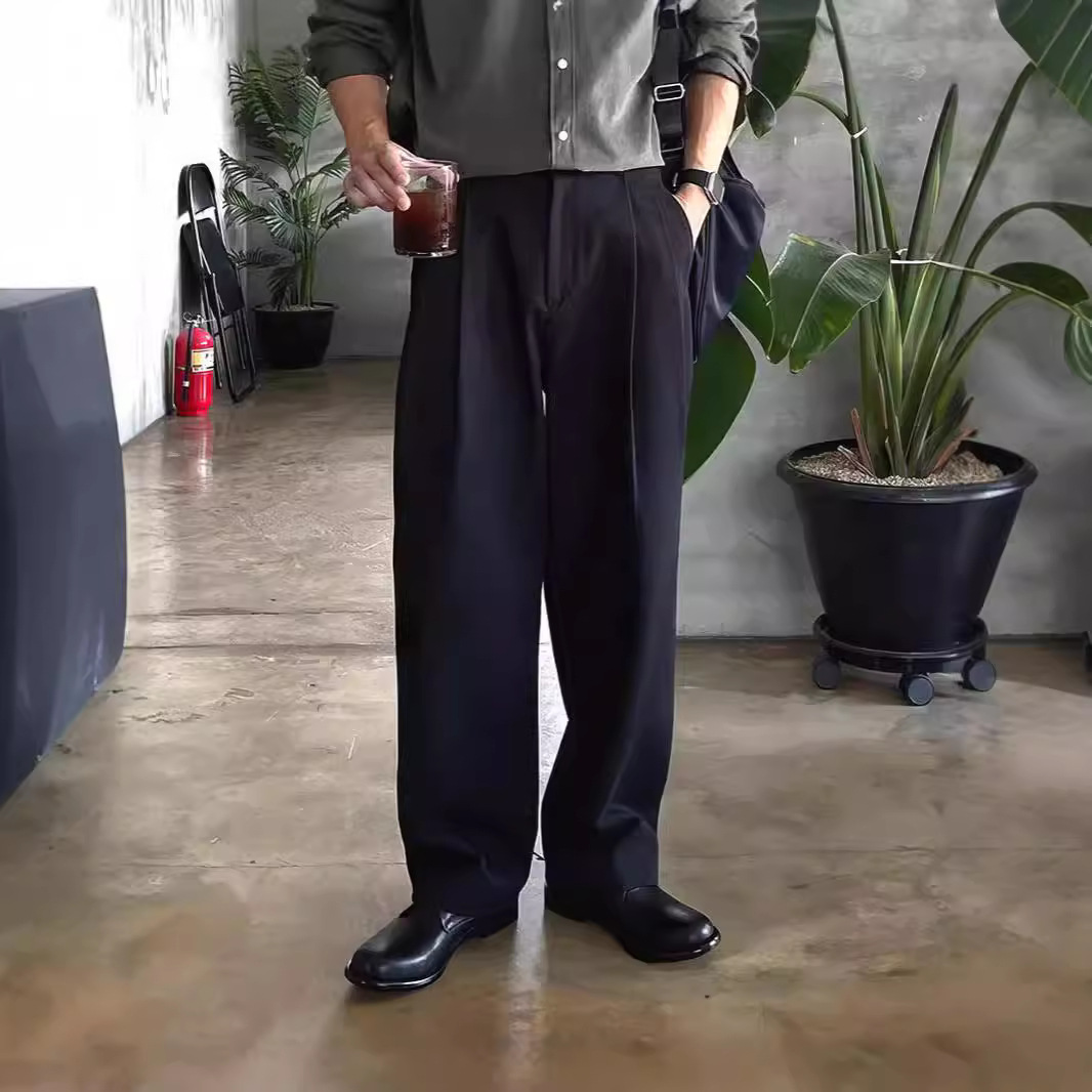 Men's Dark Grey Black Solid Co - Mens Fashion Dark Grey Pants incelemesi ve fiyatı