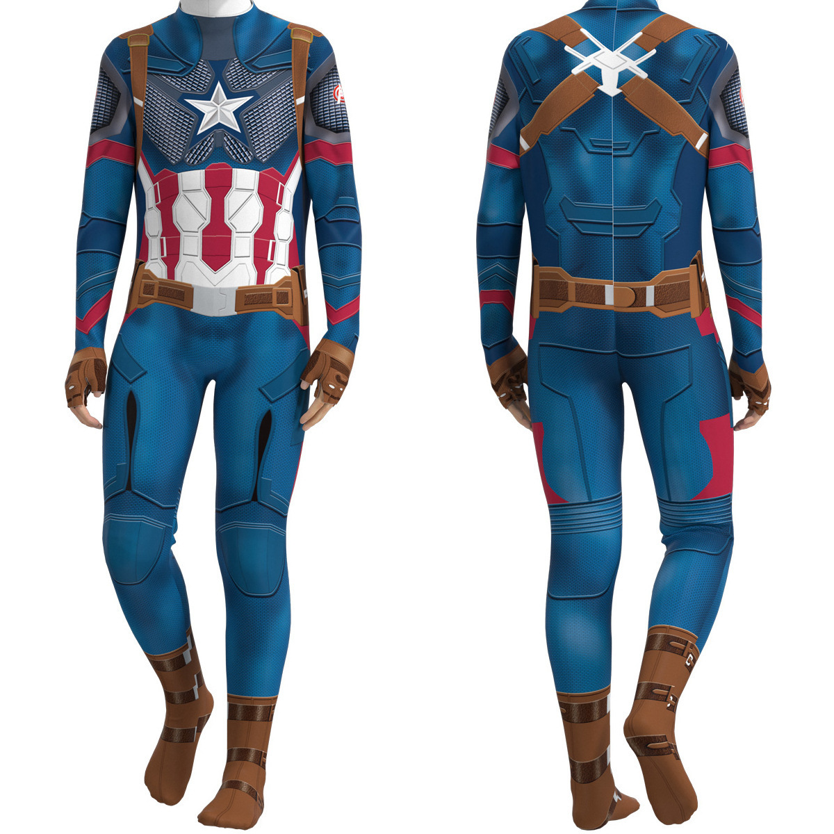 Halloween Cosplay Costume Capt - Mens Fashion Jumpsuit incelemesi ve fiyatı