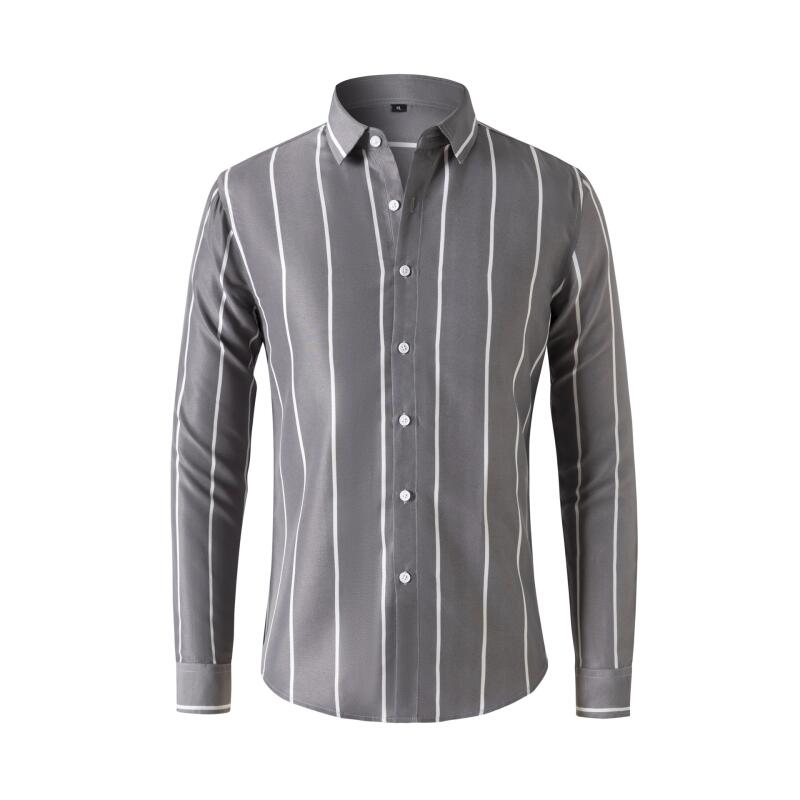 Men's Striped Dress Shirt Long - Men'S Fashion Formal incelemesi ve fiyatı