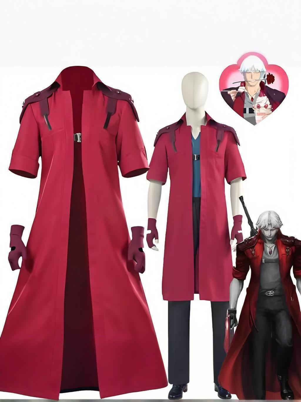 Dante cosplay uniform costume  - Mens Fashion Jumpsuit incelemesi ve fiyatı
