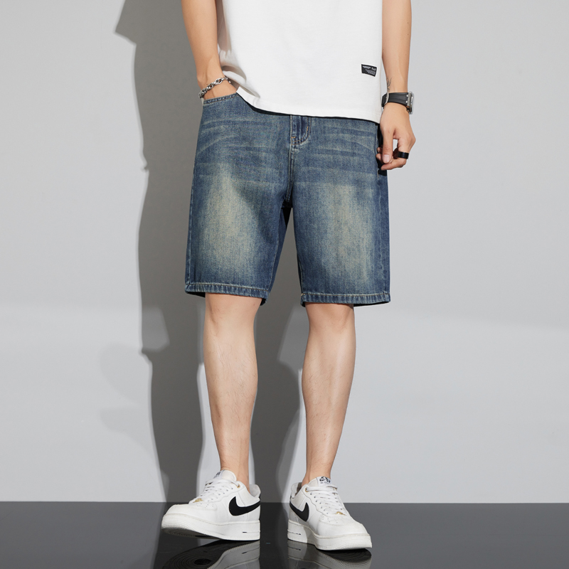 Men's Vintage Denim Shorts Sum - Men'S Fashion Loose Pants incelemesi ve fiyatı
