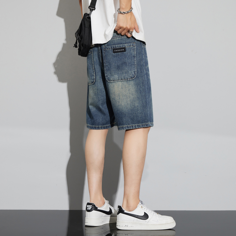 Men's Vintage Denim Shorts Sum - Men'S Fashion Loose Pants incelemesi ve fiyatı