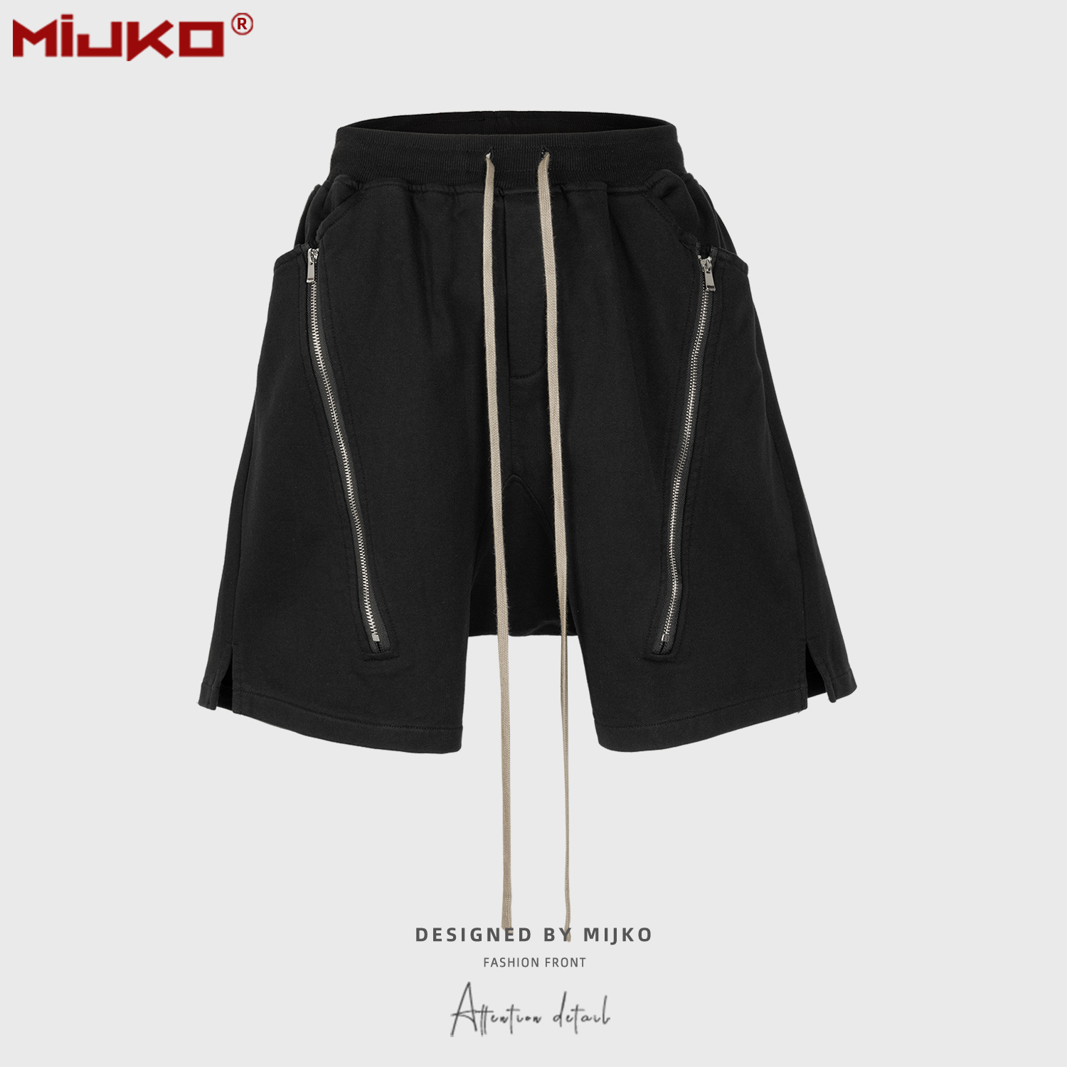 MIJKO Black Dark Grey Shorts M - Mens Fashion Dark Grey Pants incelemesi ve fiyatı