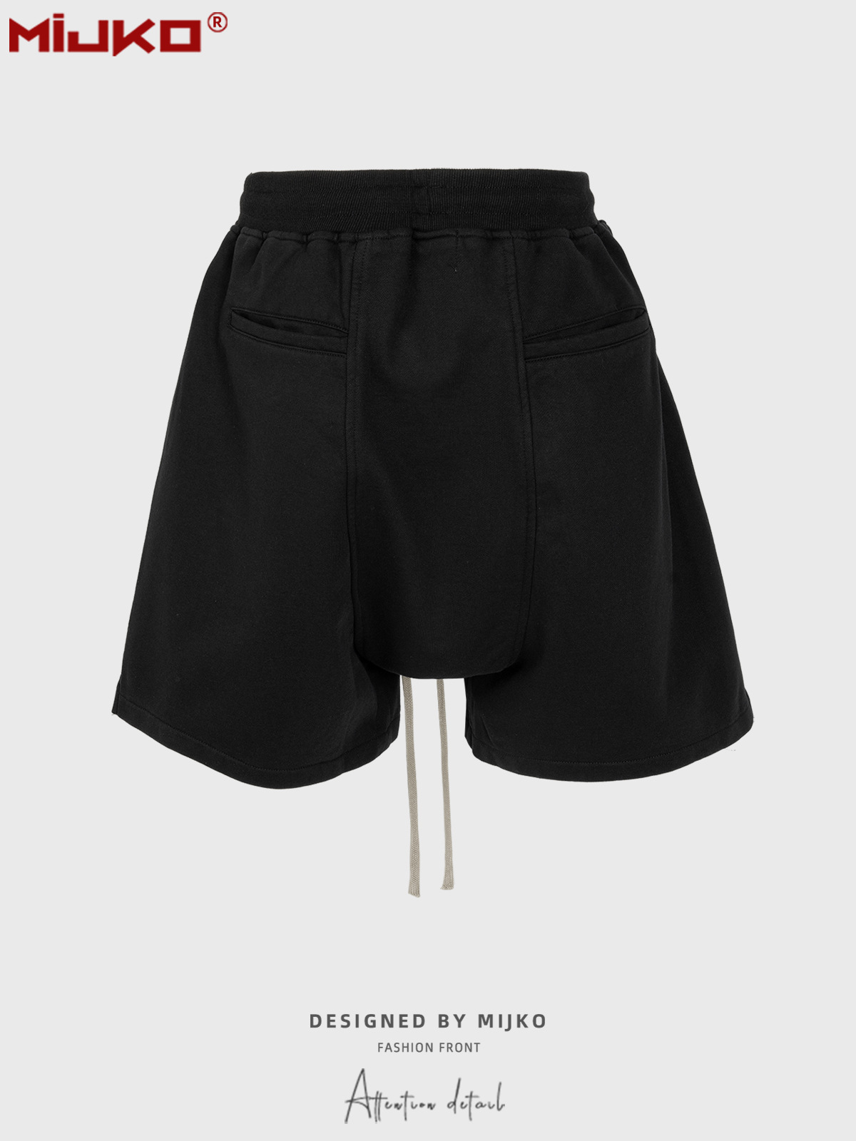 MIJKO Black Dark Grey Shorts M - Mens Fashion Dark Grey Pants incelemesi ve fiyatı