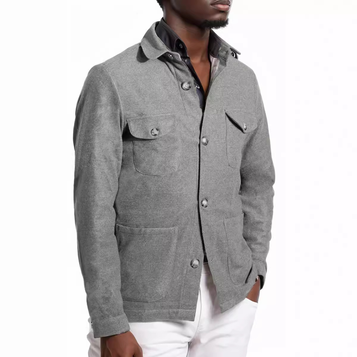 Wool Blend Jacket Man Classic  - Mens Fashion Style Images incelemesi ve fiyatı
