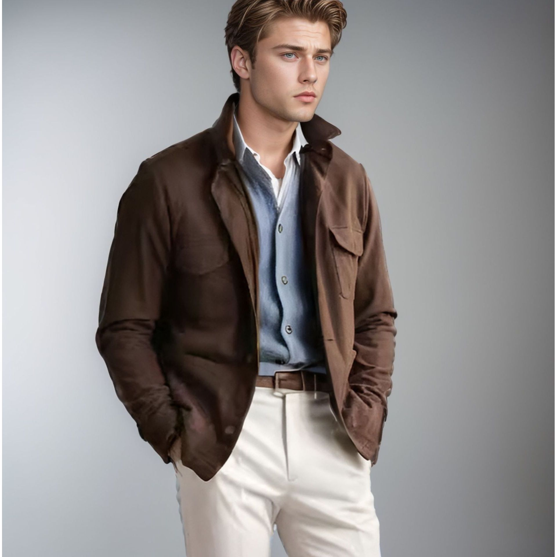 Wool Blend Jacket Man Classic  - Mens Fashion Style Images incelemesi ve fiyatı