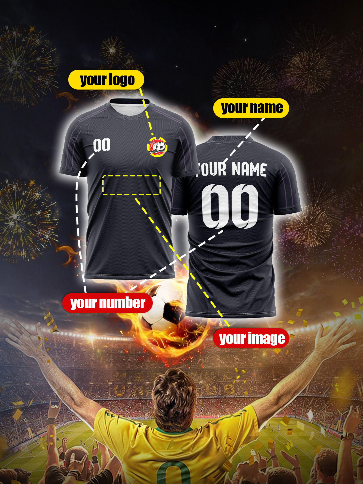 Custom Image Number Name Socce - Mens Fashion Style Images incelemesi ve fiyatı