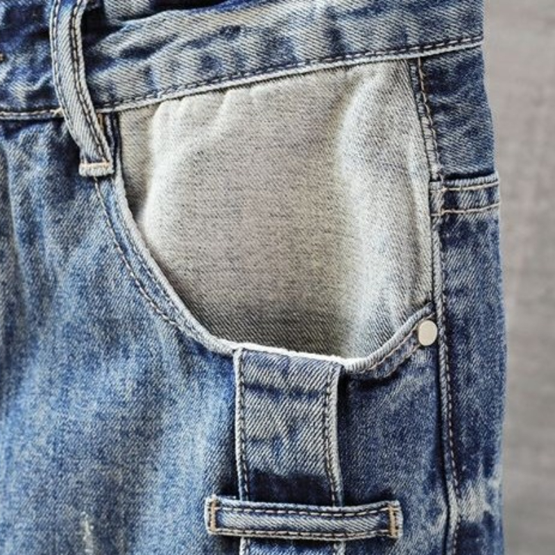 Men's Short Jeans Pants with P - Men'S Fashion Loose Pants incelemesi ve fiyatı