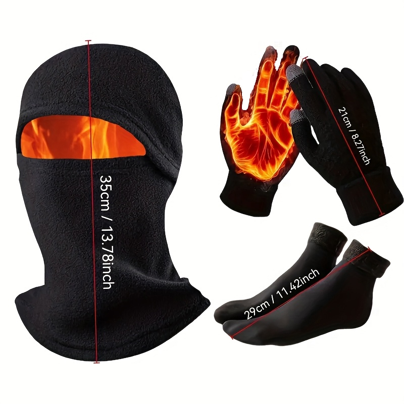 3PCS/Set Of Winter Warm Outdoo - Mens Fashion Combination incelemesi ve fiyatı