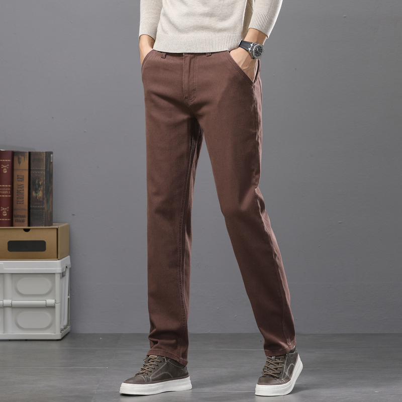 Business Casual Cotton Elastic - Mens Fashion Dark Grey Pants incelemesi ve fiyatı