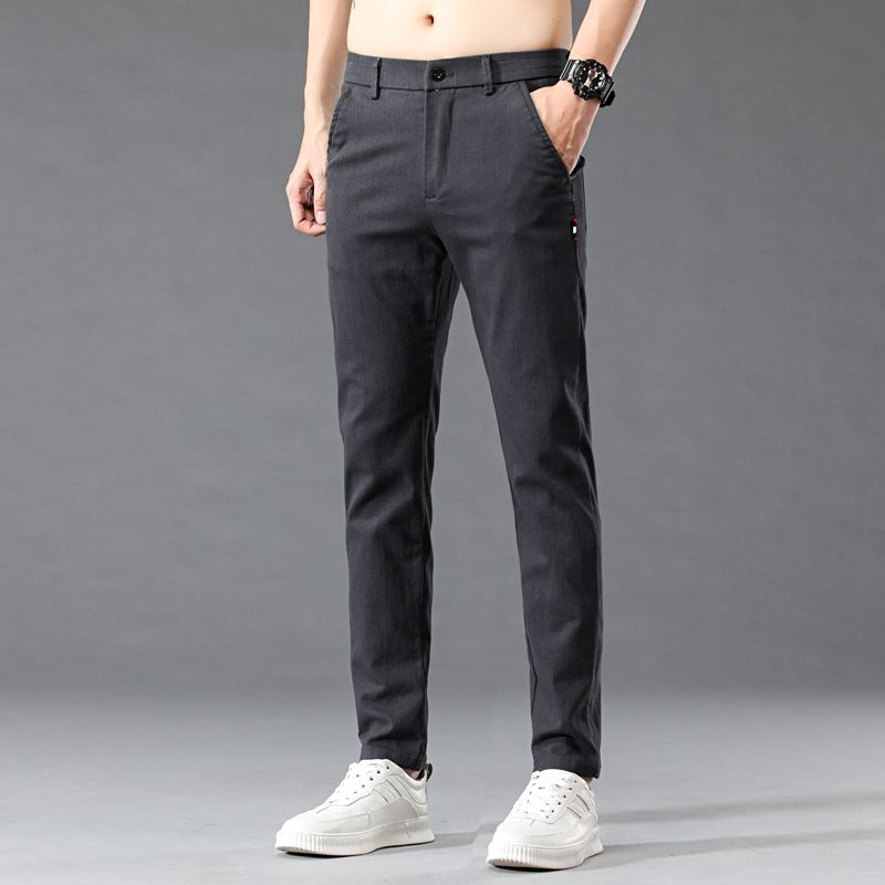 Fashion Men Casual Straight Su - Mens Fashion Dark Grey Pants incelemesi ve fiyatı