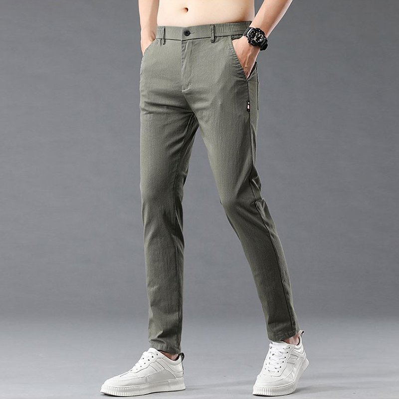 Fashion Men Casual Straight Su - Mens Fashion Dark Grey Pants incelemesi ve fiyatı