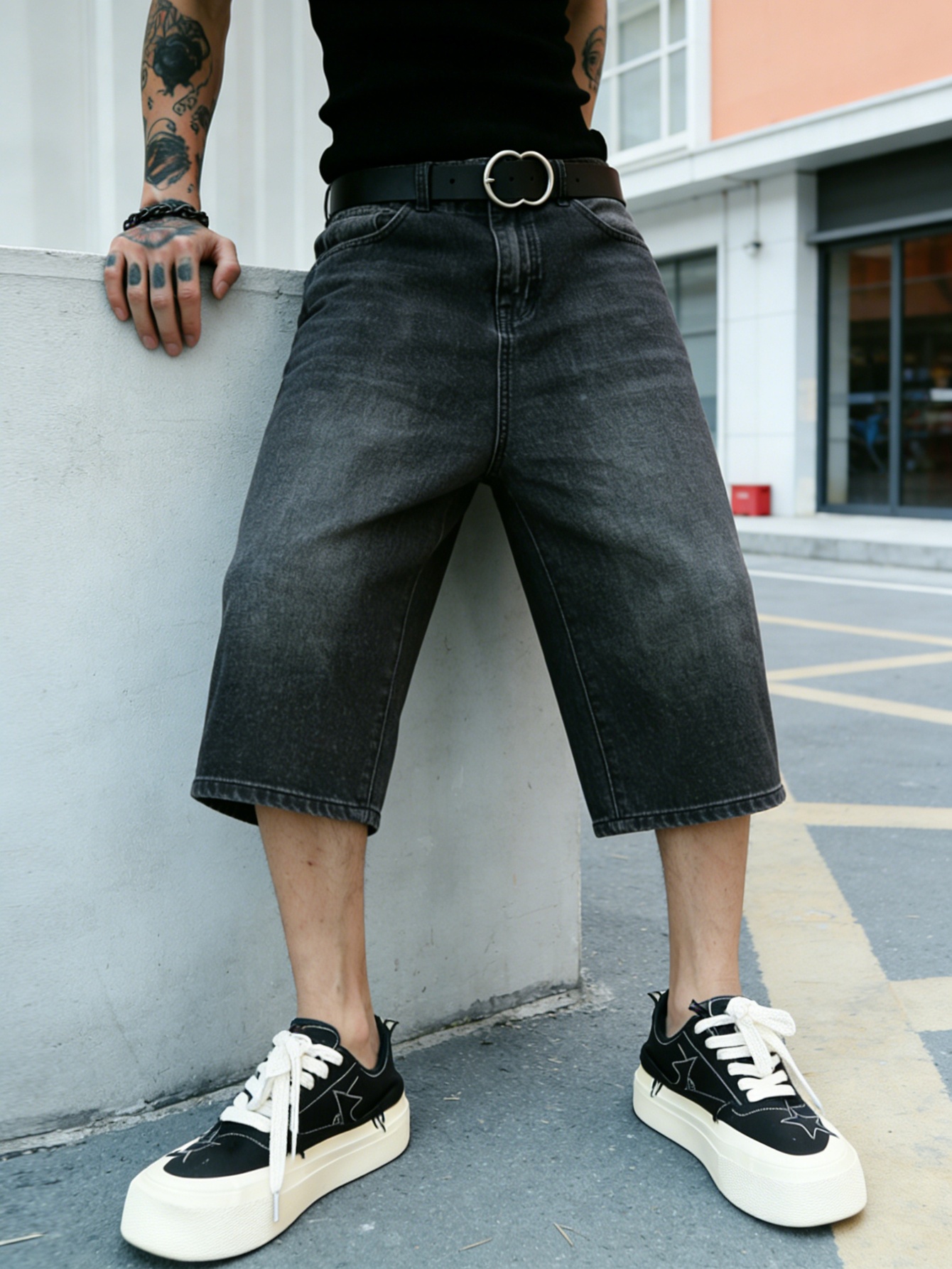 Fashion black non stretch deni - Men'S Fashion Loose Pants incelemesi ve fiyatı
