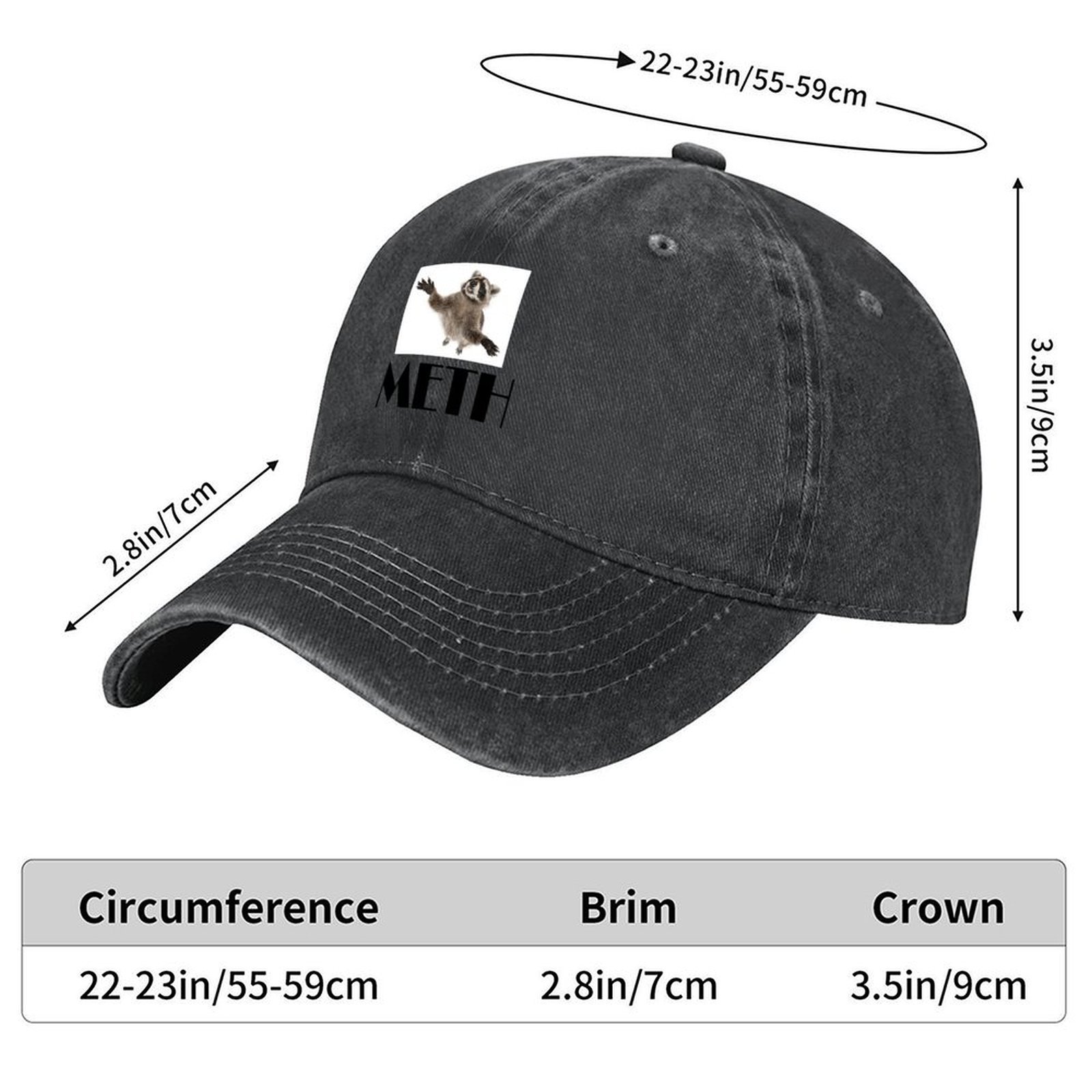 Meth raccoon Baseball Cap Luxu - Men'S Fashion Outlets incelemesi ve fiyatı