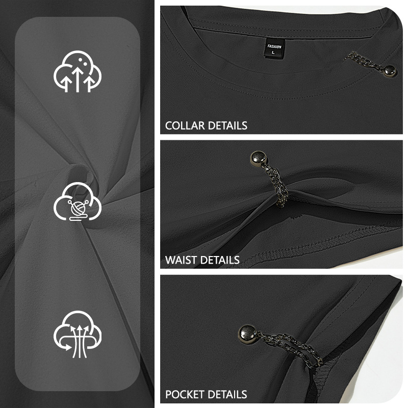 Summer Men's Simple Solid Colo - Mens Fashion Combination incelemesi ve fiyatı