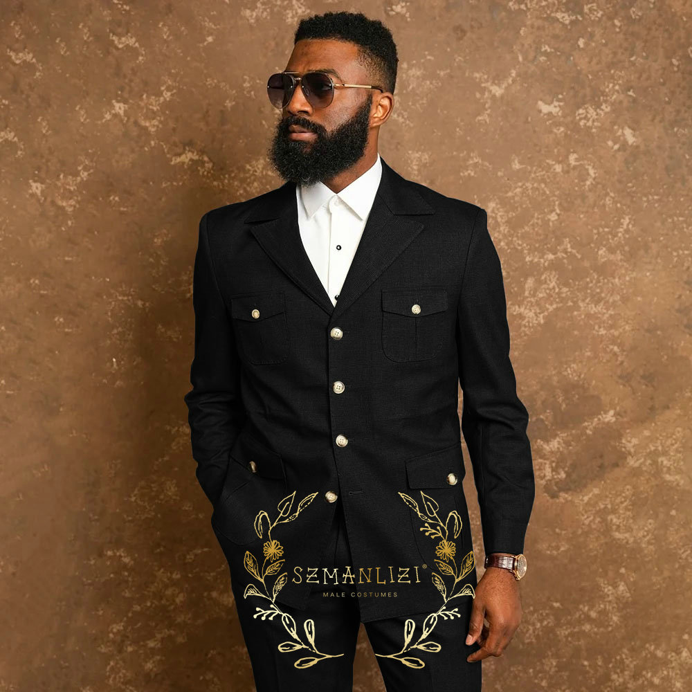 Affrican Dark Grey Men's Suits - Mens Fashion Dark Grey Pants incelemesi ve fiyatı