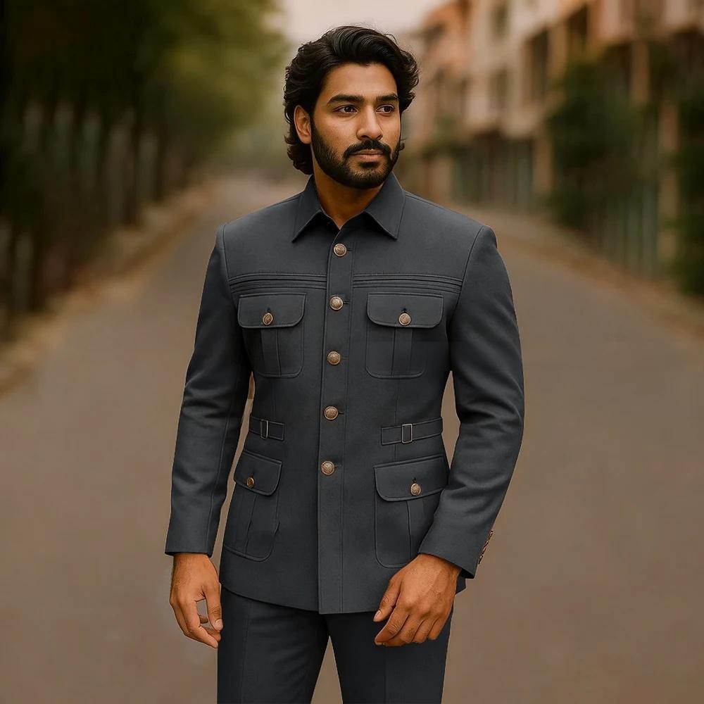 Fashion Dark Grey Men Suits El - Mens Fashion Dark Grey Pants incelemesi ve fiyatı